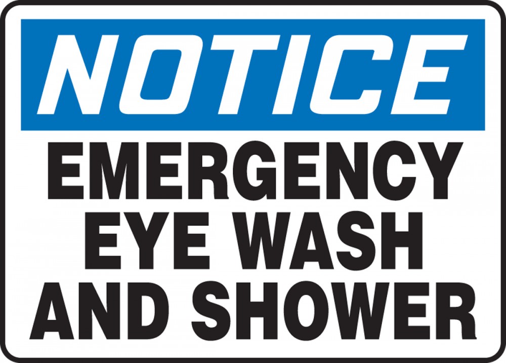 OSHA Notice Safety Sign: Emergency Eye Wash And Shower - Safety Signs, Labels & Tags